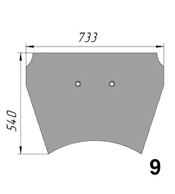 Р-1068 (D089600402; 212102426) Торцевой бронелист нижний центральный MARINI